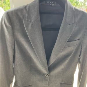 Theory charcoal gray blazer